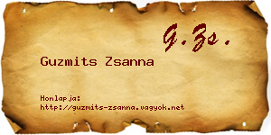 Guzmits Zsanna névjegykártya